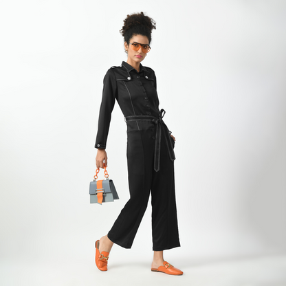 Navy Black Jumpsuit