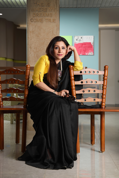 Black Jute Saree