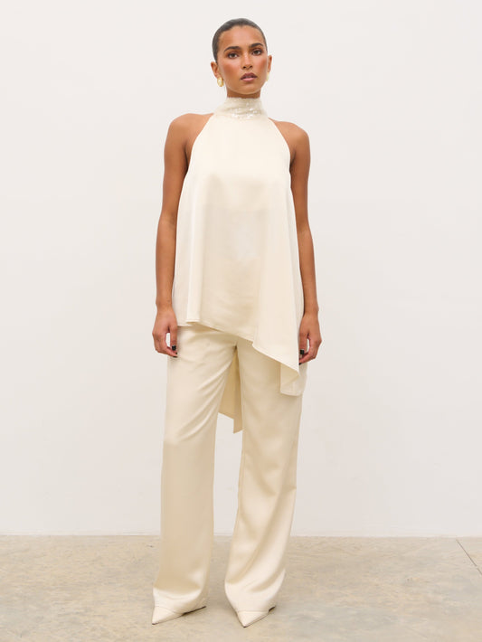 Breya Tailored Trousers - Oyster