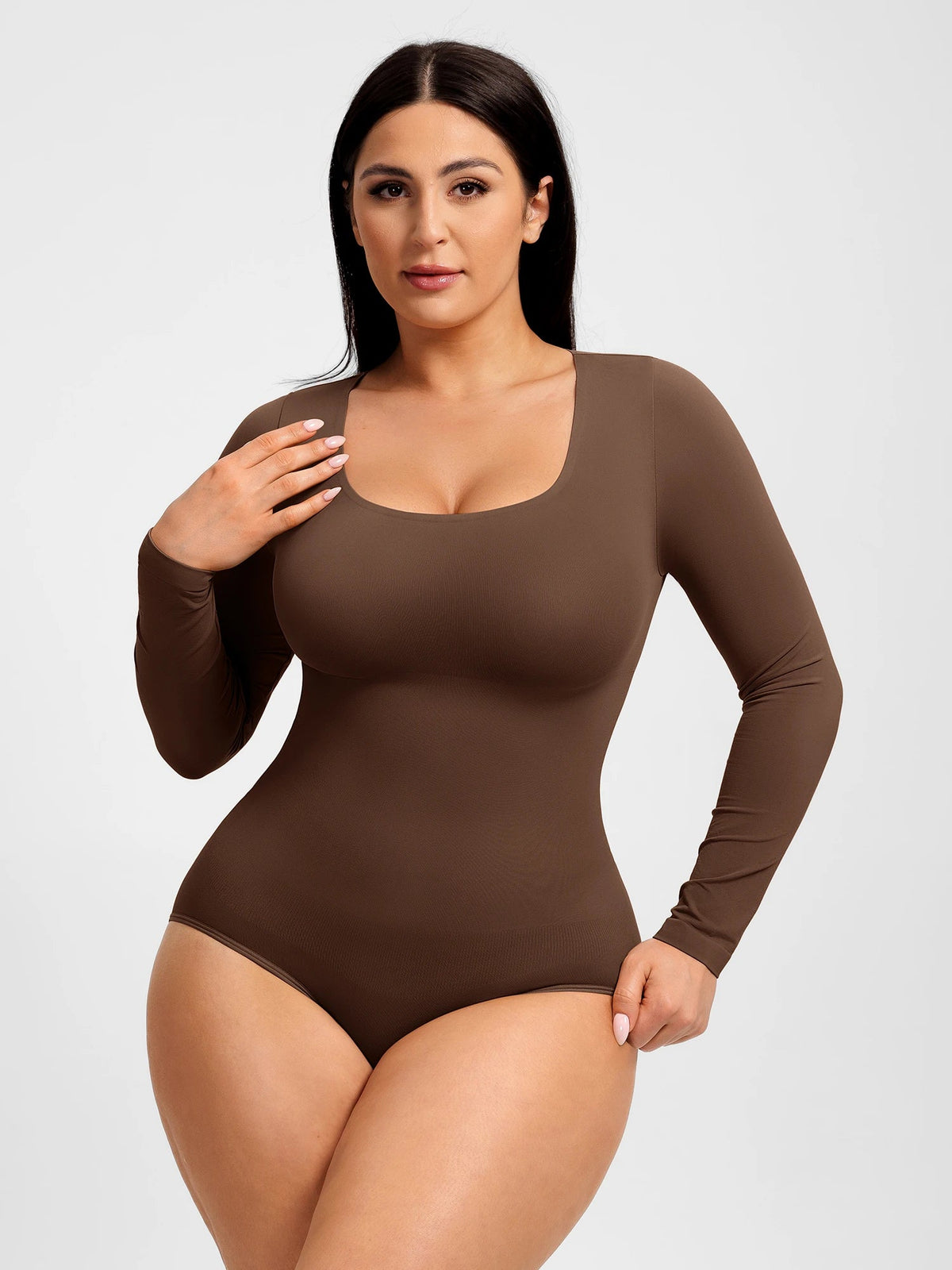 Seamless buttery-soft bodysuit with tummy control, snap closure, and second-skin comfort—designed for everyday wear, smooth shaping, and effortless layering. 