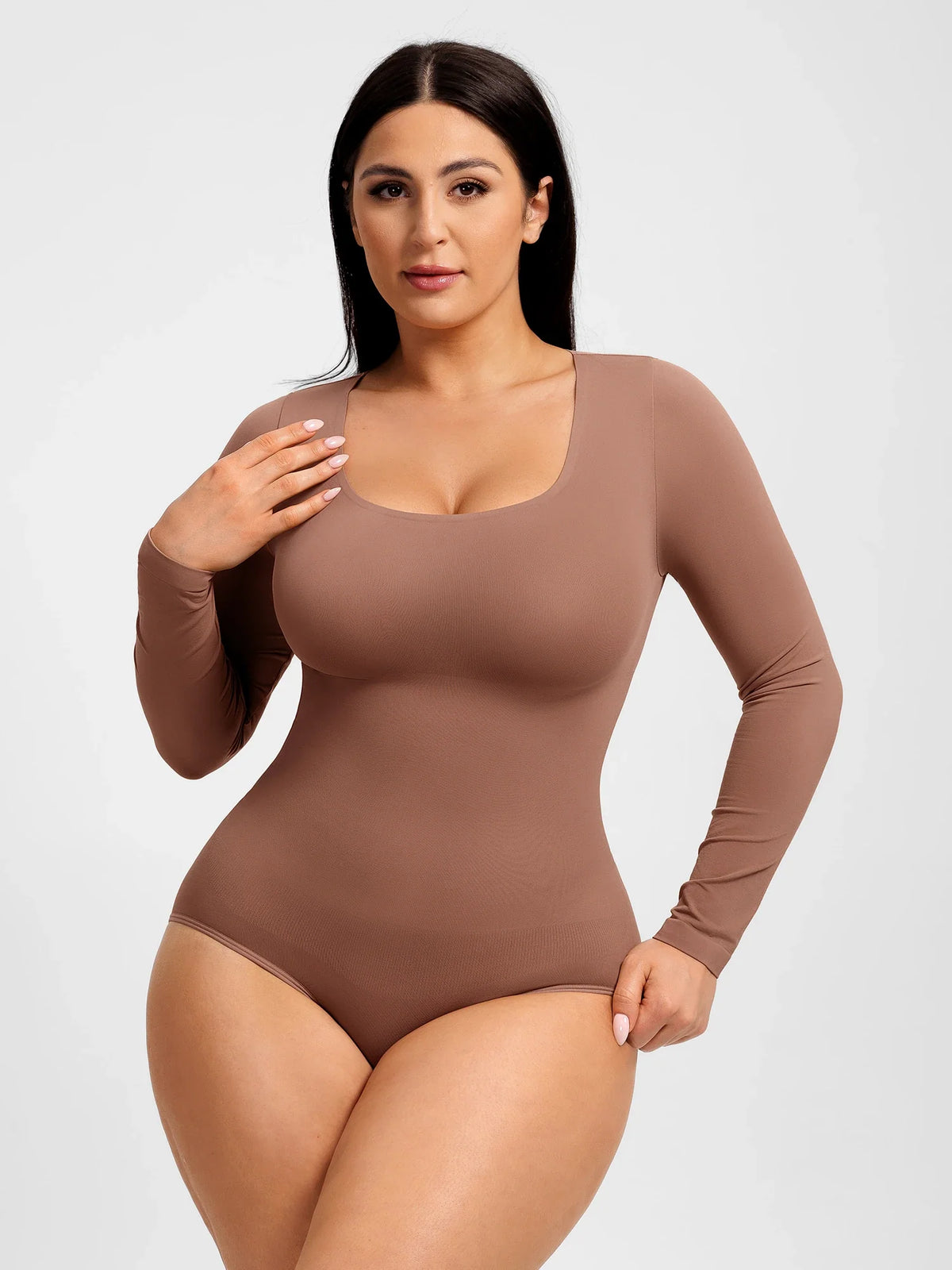 Seamless buttery-soft bodysuit with tummy control, snap closure, and second-skin comfort—designed for everyday wear, smooth shaping, and effortless layering. 