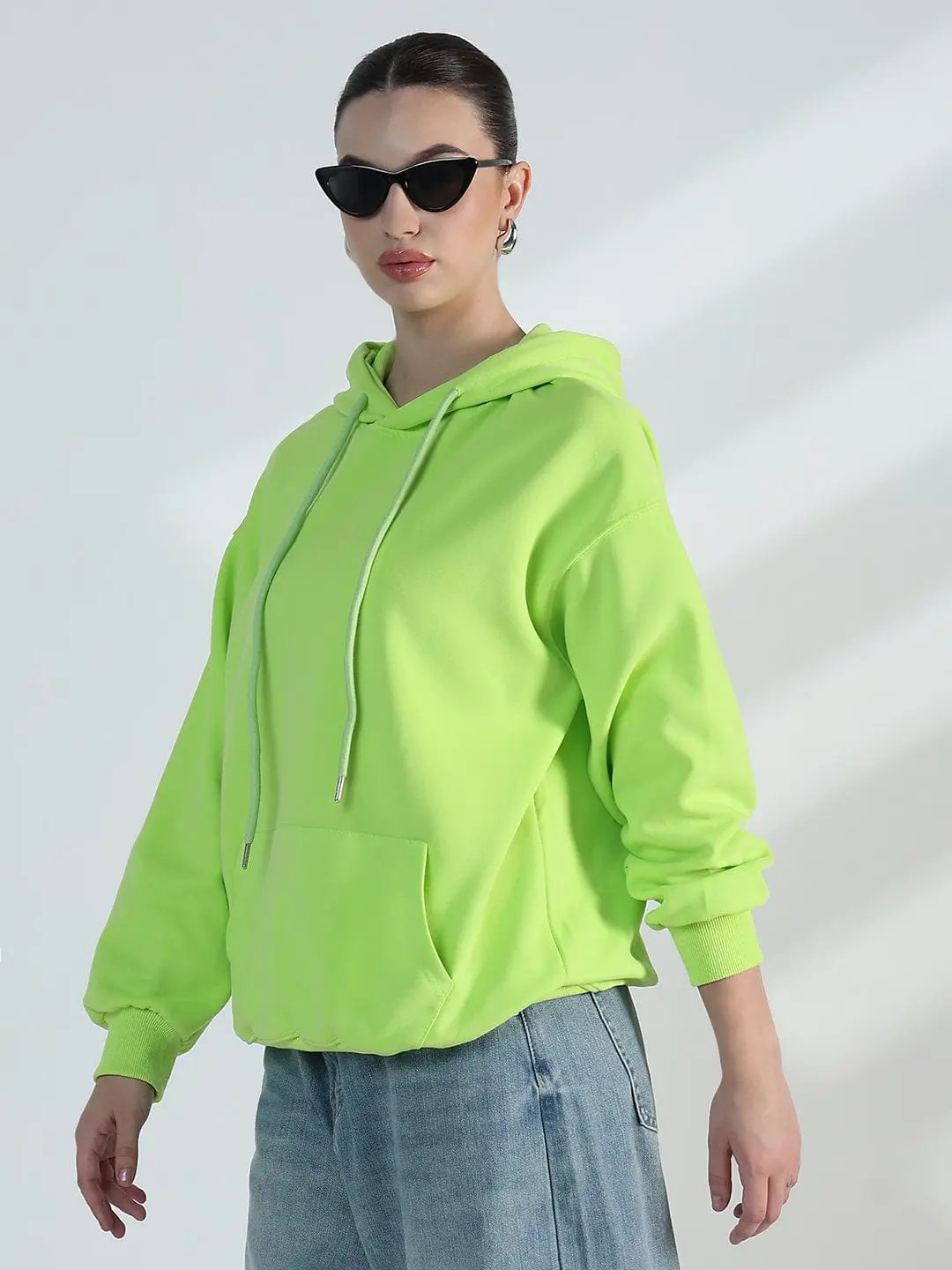 Women's Lime Green Oversized Hoodie