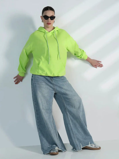 Women's Lime Green Oversized Hoodie