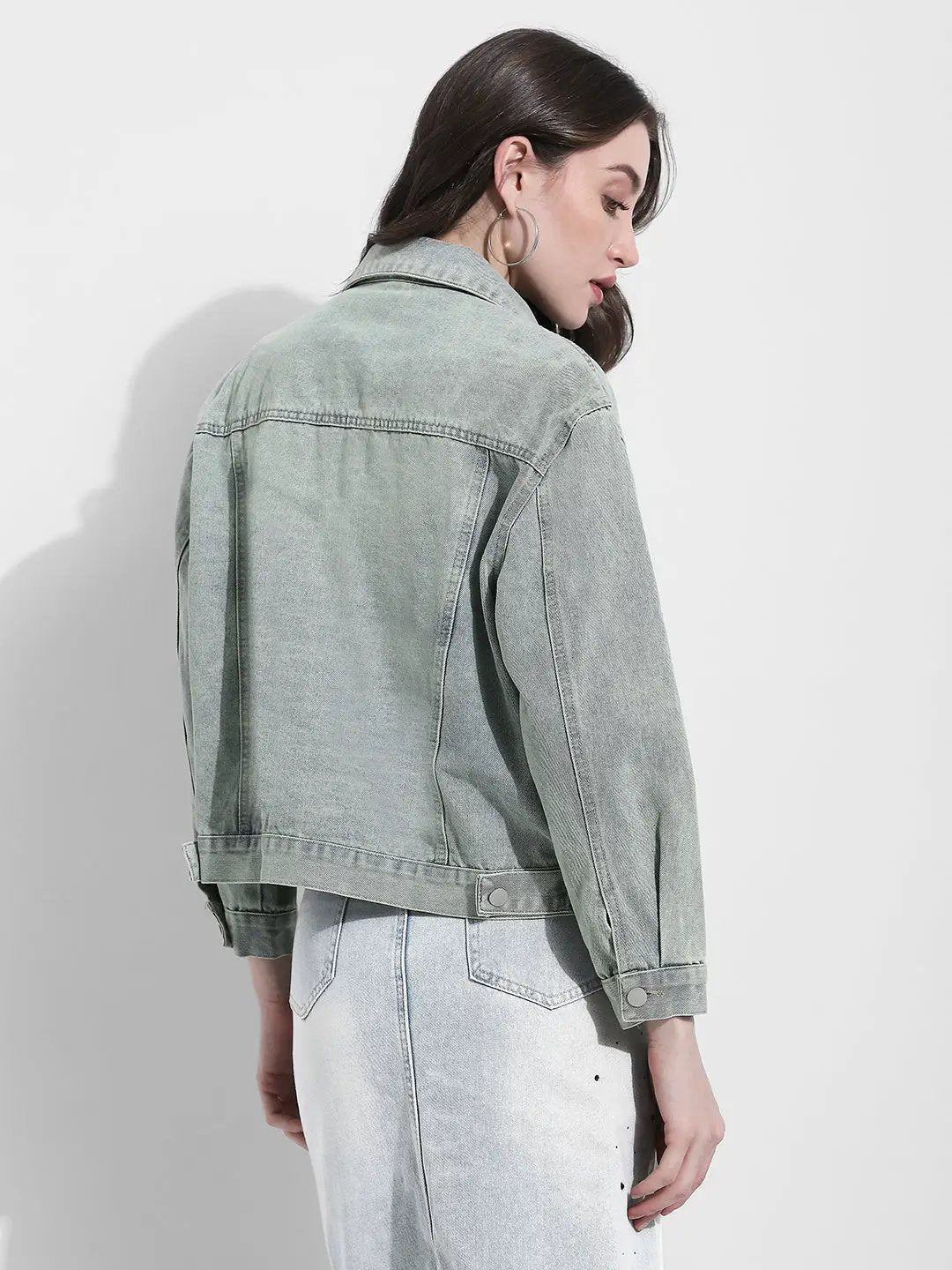 Women's Embellished Blue Denim Jacket
