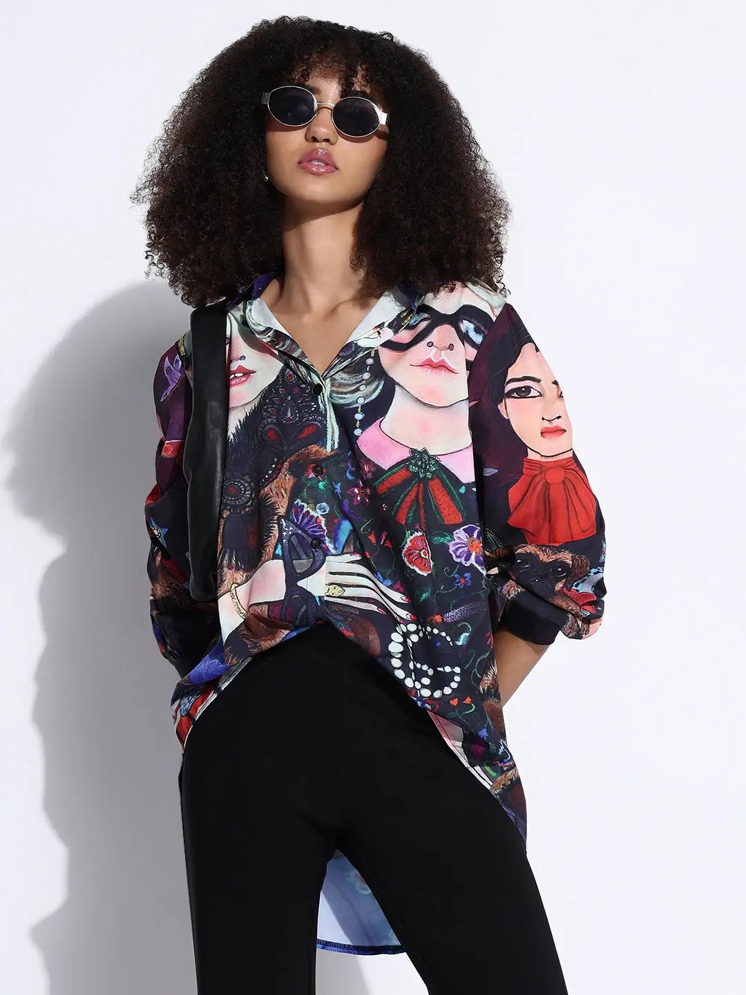 Women's Graphic Multi Oversized Shirt