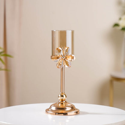 Crystal Flower Candle Holder Set Of 2