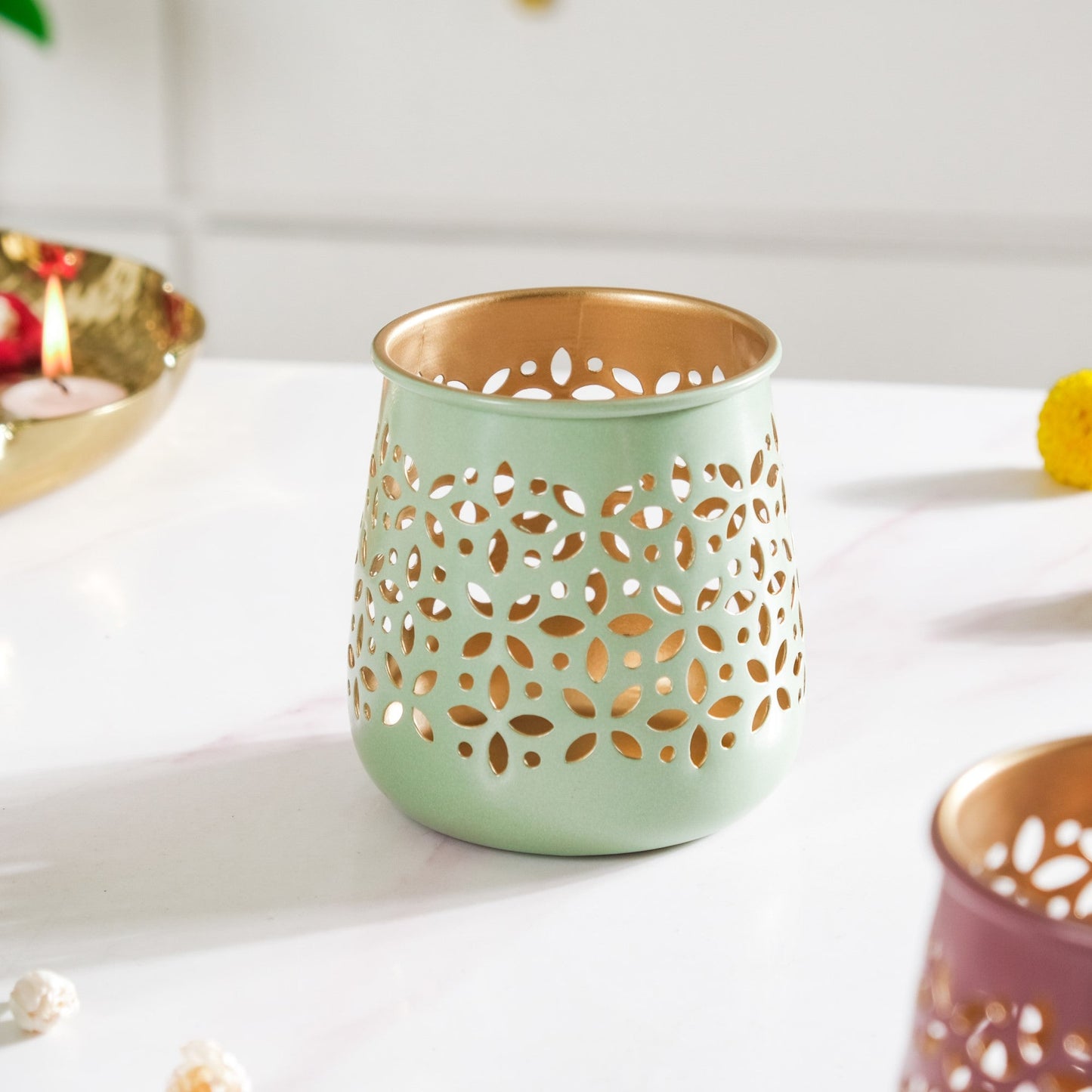 Festive Tealight Candle Holder Set Of 3