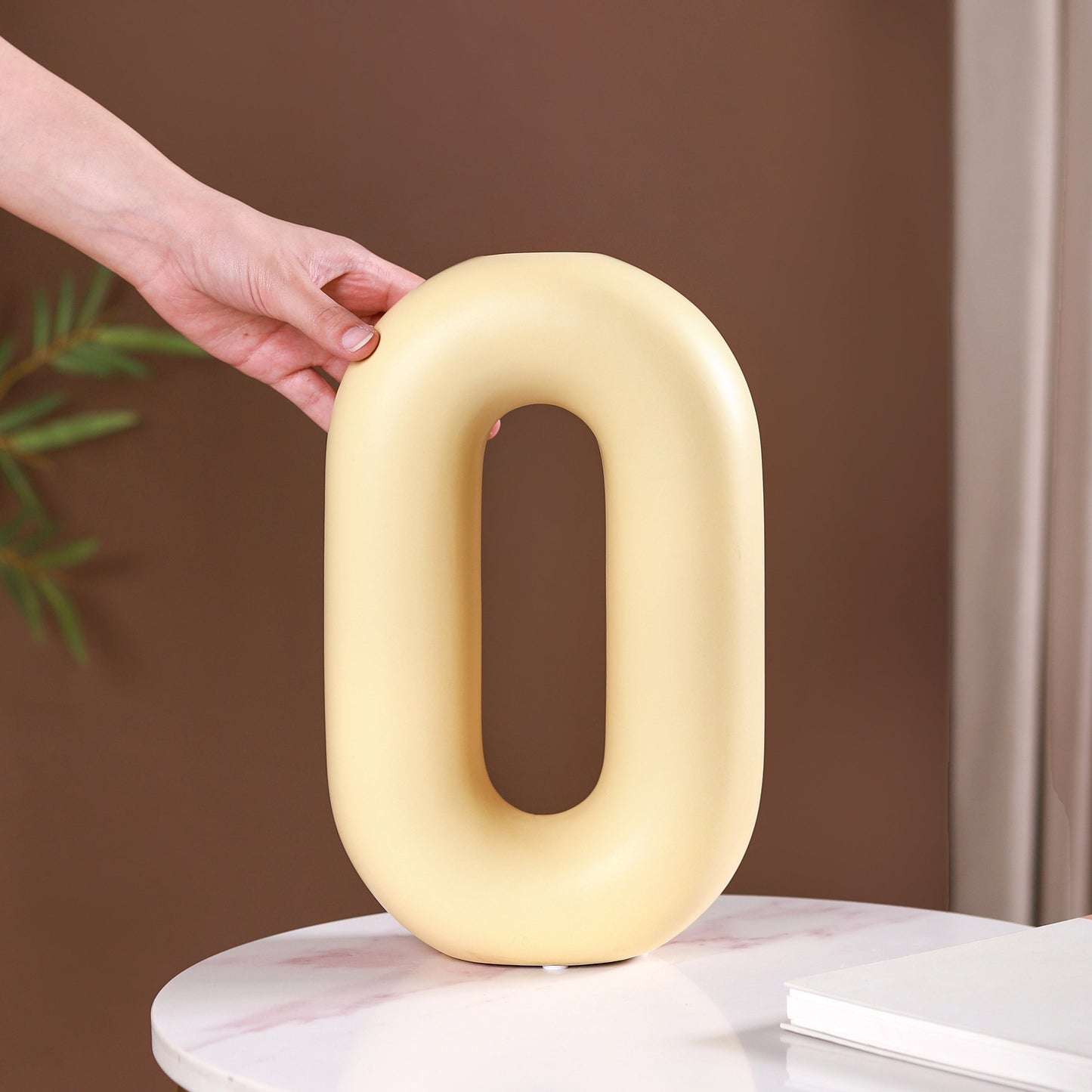Capsule Donut Vase Pastel Yellow