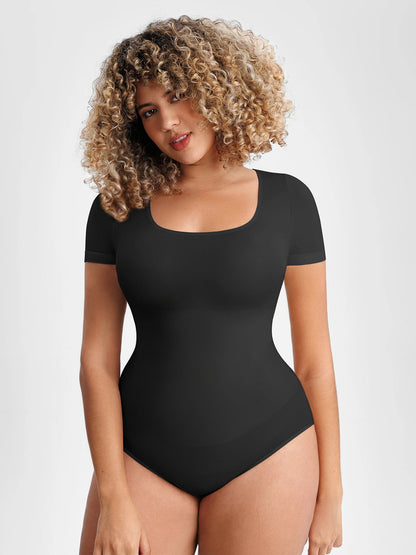 Seamless Shapewear Bodysuit for Women – Tummy Control, Snap Closure, Second Skin Comfort