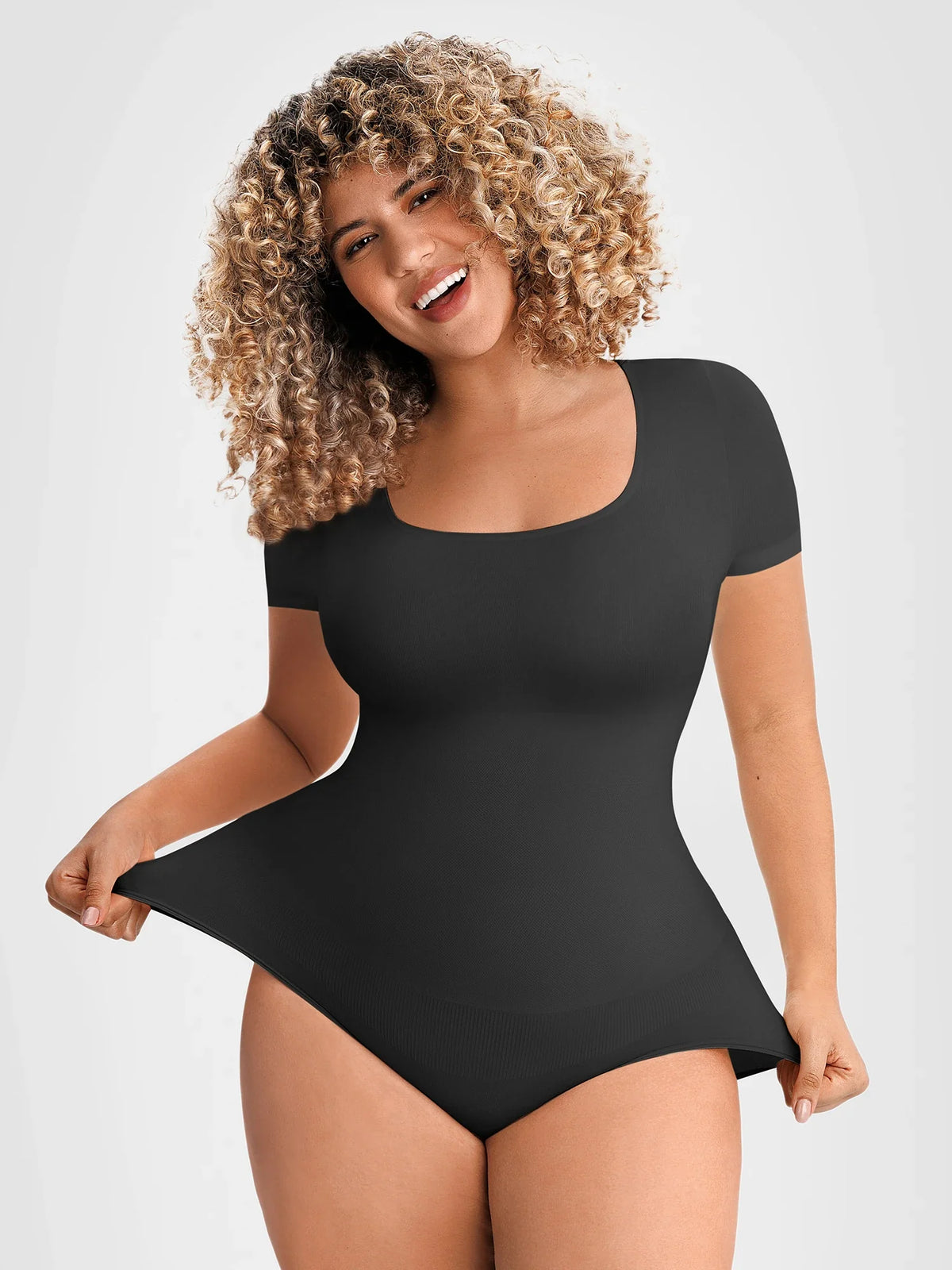 Seamless Shapewear Bodysuit for Women – Tummy Control, Snap Closure, Second Skin Comfort