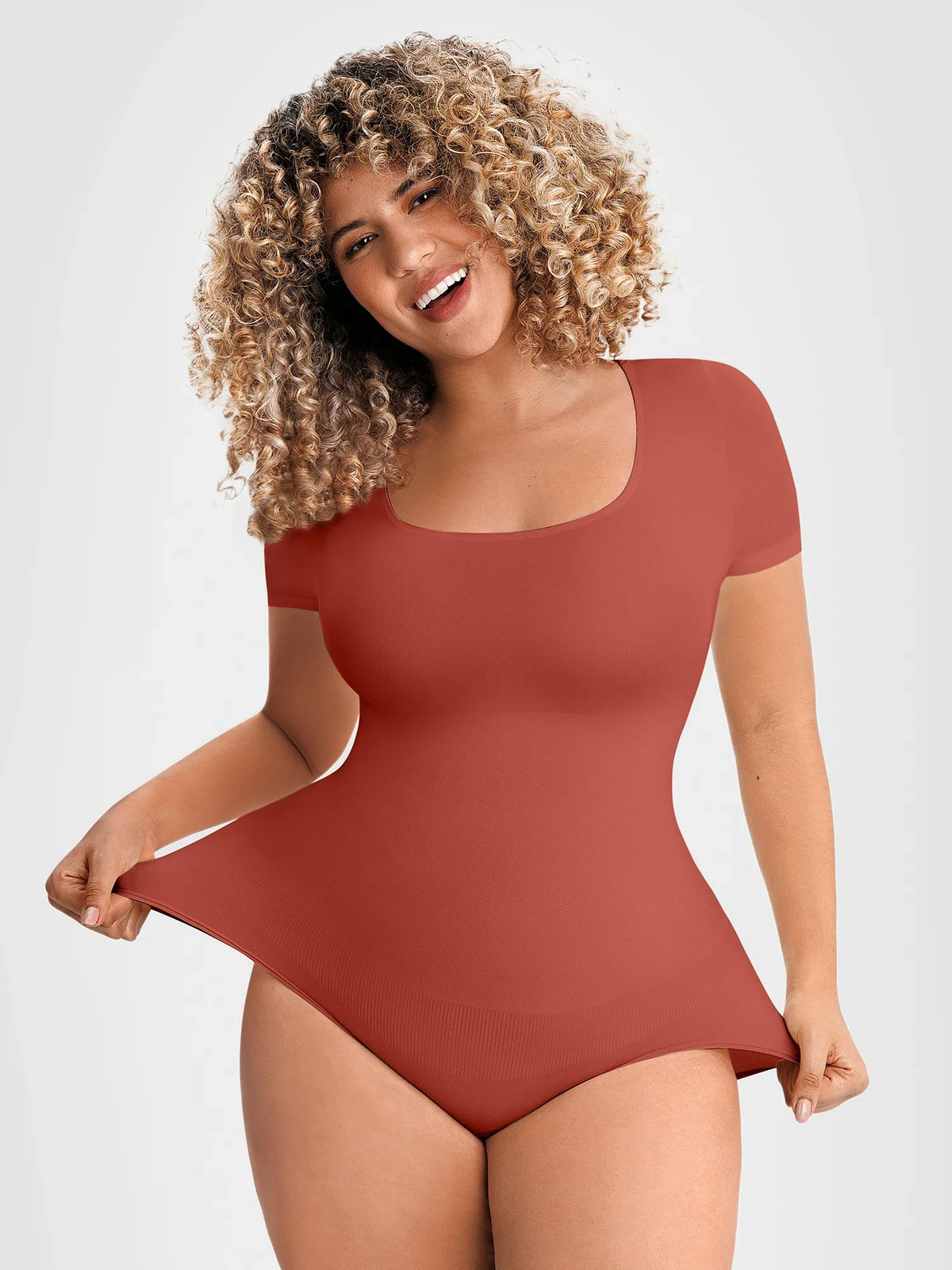Seamless Shapewear Bodysuit for Women – Tummy Control, Snap Closure, Second Skin Comfort