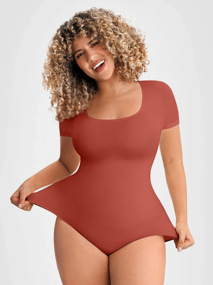 Seamless Shapewear Bodysuit for Women – Tummy Control, Snap Closure, Second Skin Comfort