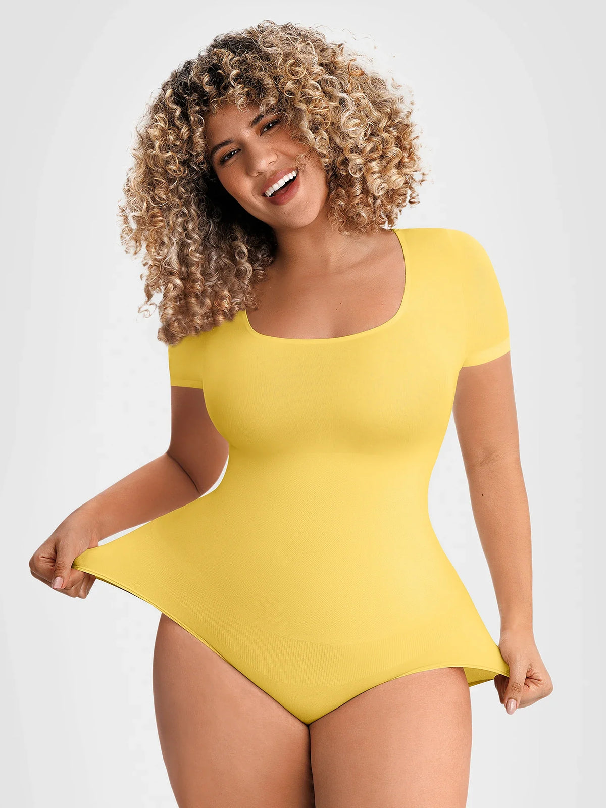 Seamless Shapewear Bodysuit for Women – Tummy Control, Snap Closure, Second Skin Comfort