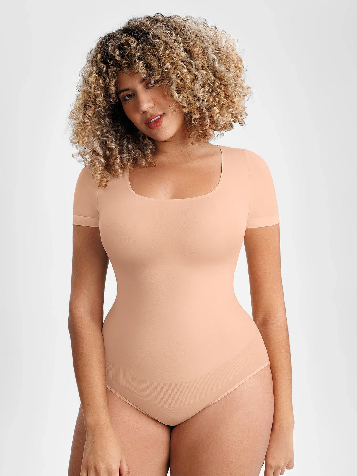 Seamless Shapewear Bodysuit for Women – Tummy Control, Snap Closure, Second Skin Comfort