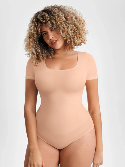 Seamless Shapewear Bodysuit for Women – Tummy Control, Snap Closure, Second Skin Comfort