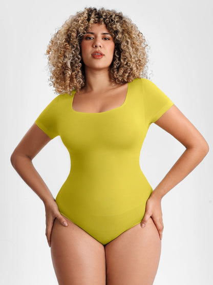 Seamless Shapewear Bodysuit for Women – Tummy Control, Snap Closure, Second Skin Comfort