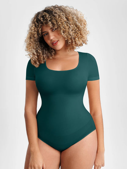 Seamless Shapewear Bodysuit for Women – Tummy Control, Snap Closure, Second Skin Comfort