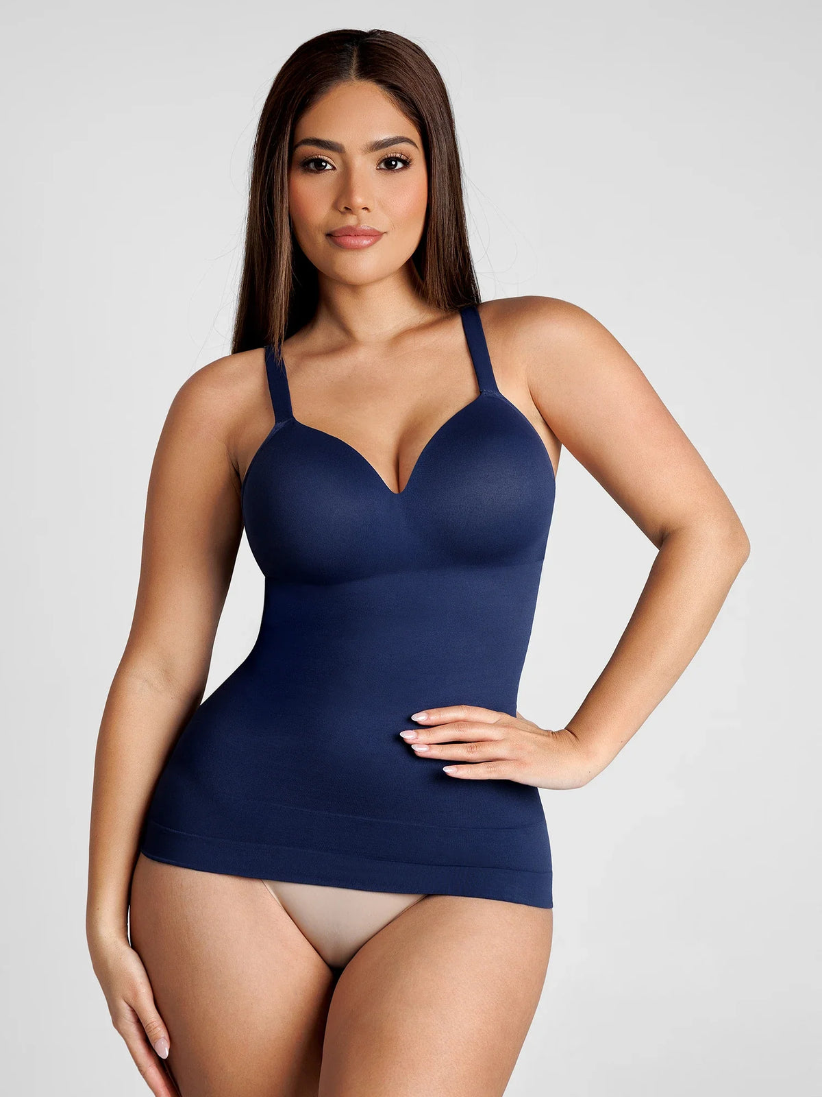 Feelingirl-Seamless-Built-In-Bra-Cami-Top-Blue