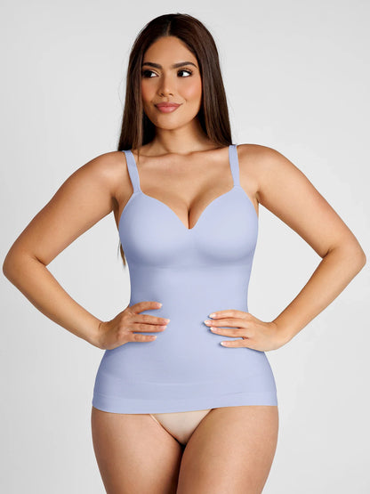 Feelingirl-Seamless-Built-In-Bra-Cami-Top-Slate-Blue