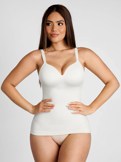 Feelingirl-Seamless-Built-In-Bra-Cami-Top-White