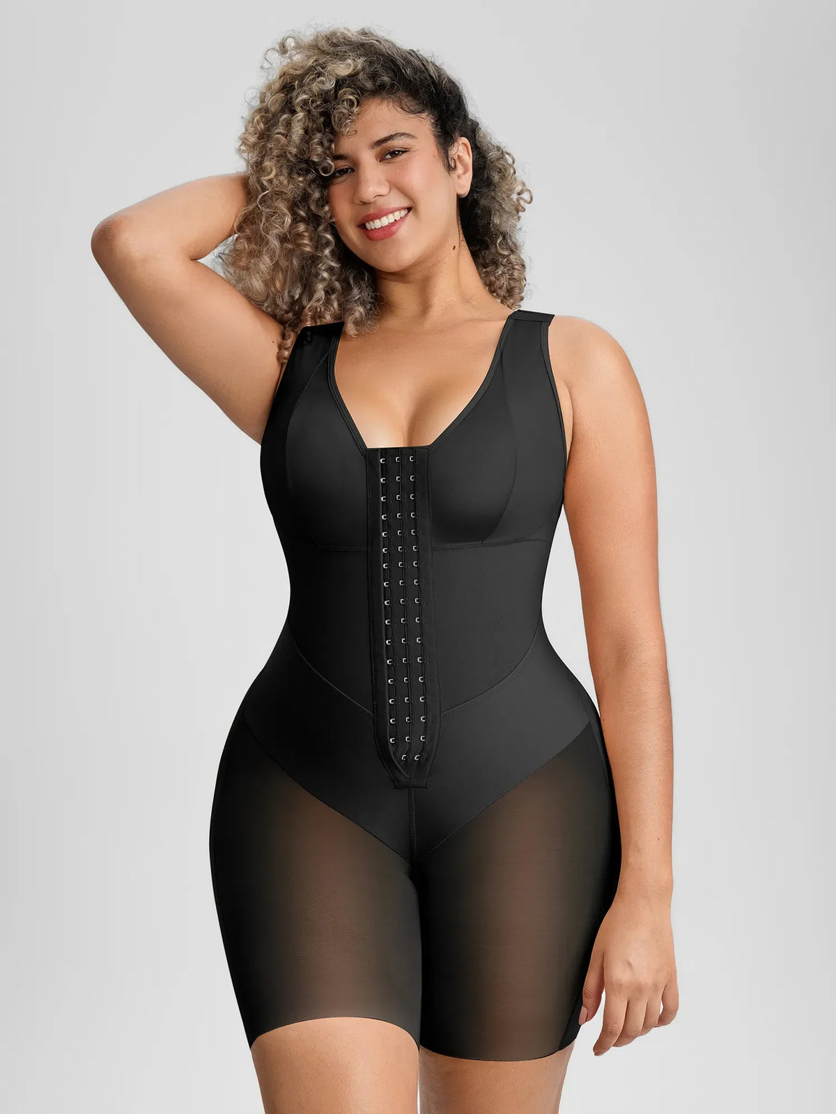 Feelingirl-V-Band-Waist-Snatching-Contour-Bodysuit-in-Black