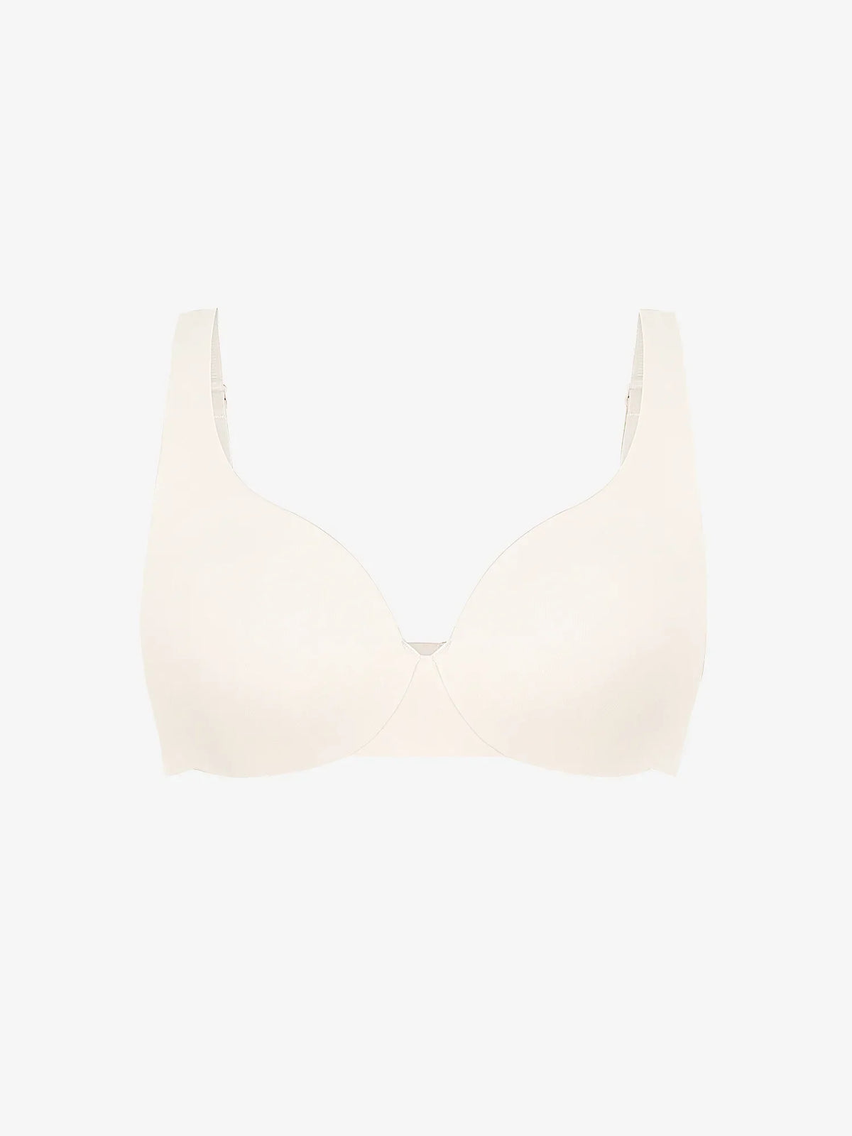 Adjustable-Strap Underwire Deep V-neck Bra