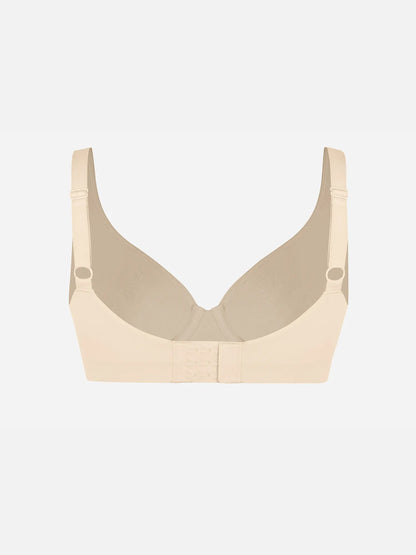 Adjustable-Strap Underwire Deep V-neck Bra