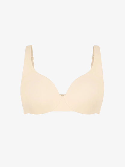 Adjustable-Strap Underwire Deep V-neck Bra
