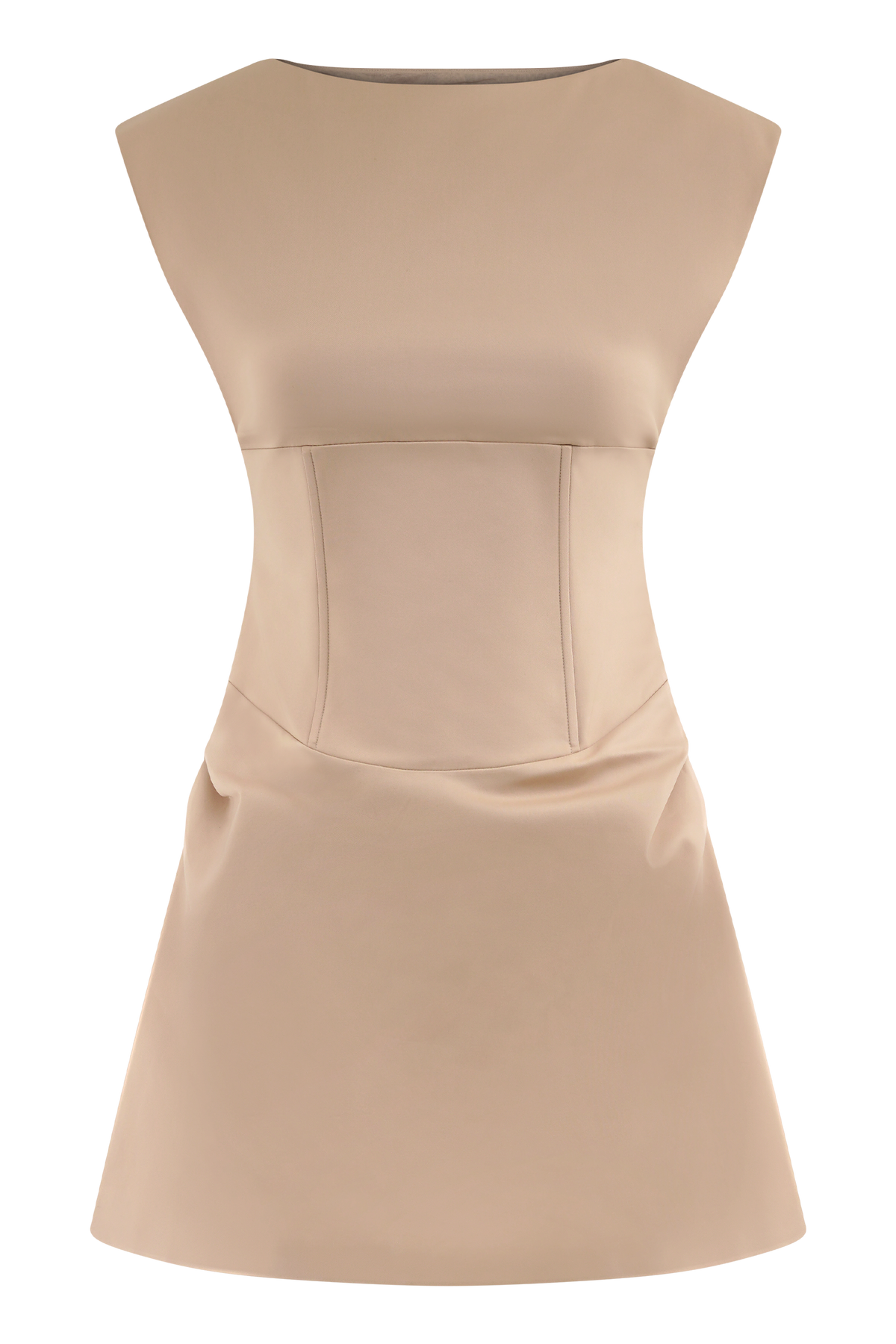 Doris Sleeveless Mini Dress - Camel