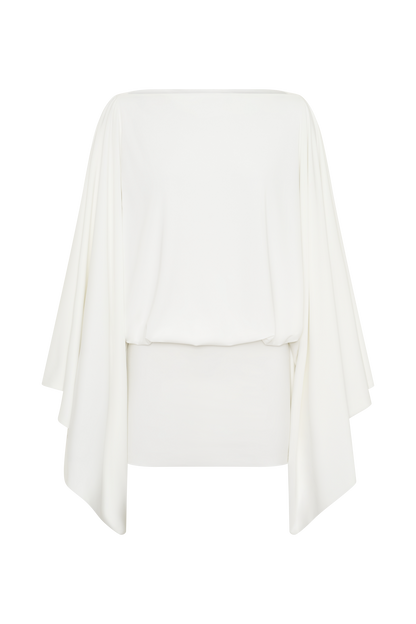 Jessy Draped Mini Dress - Ivory