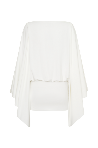 Jessy Draped Mini Dress - Ivory