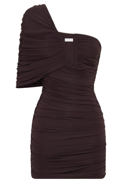 Kaiydo Gathered Centre Wire Mini Dress - Chocolate