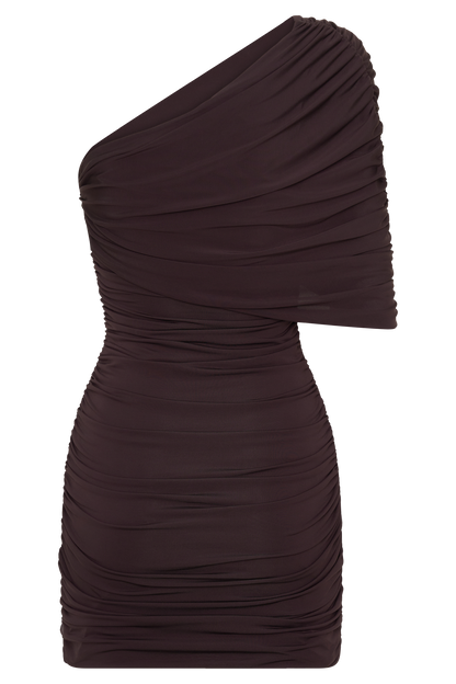 Kaiydo Gathered Centre Wire Mini Dress - Chocolate