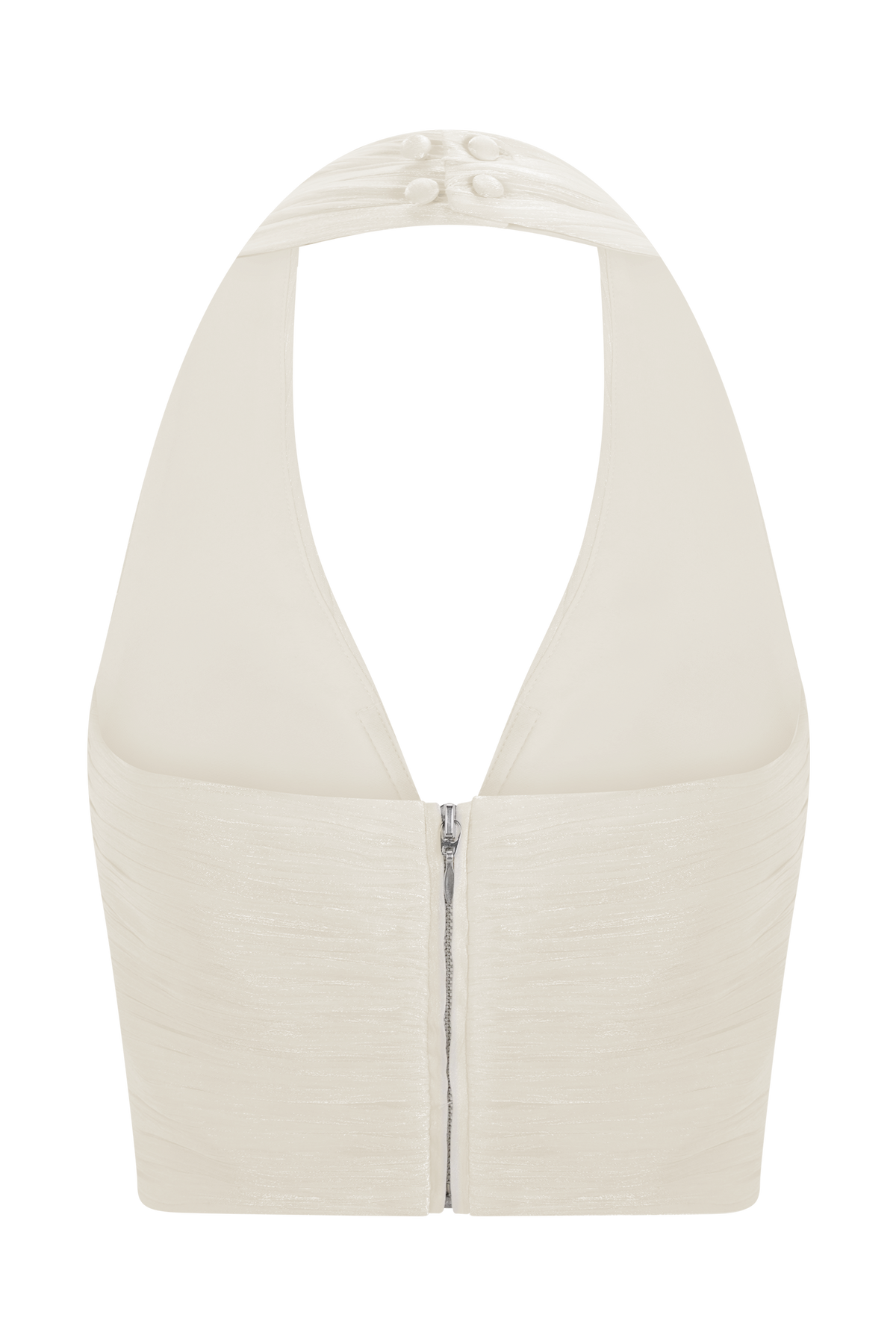 Makena Gathered V Neck Top - Opal White