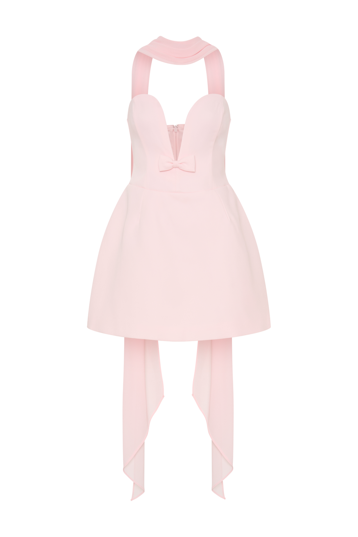 Orellia Strapless Suiting Mini Dress - Soft Pink