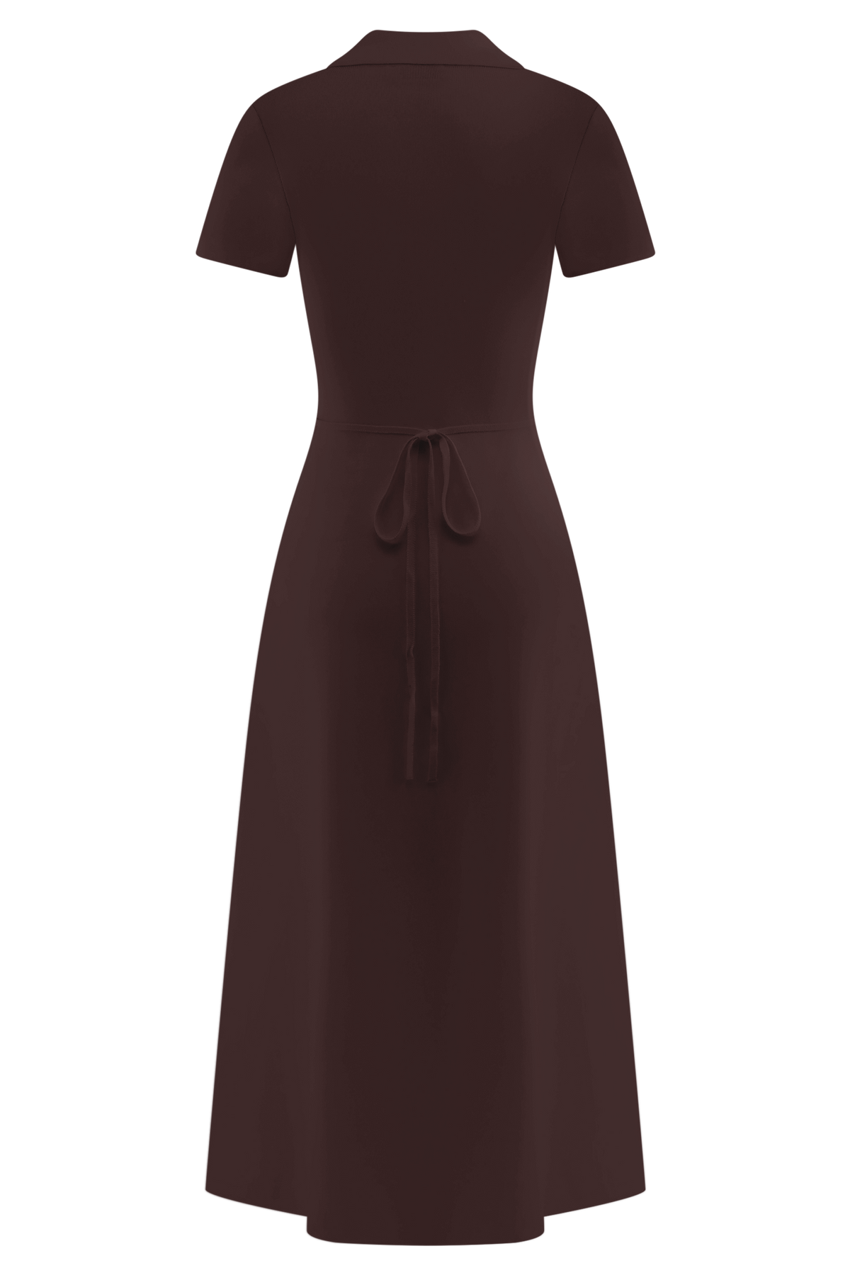 Pearson Short Sleeve Knit Midi Dress - Chocolate