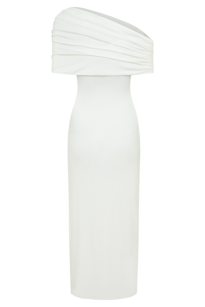 Zandie Cashmere Blend Knit Midi Dress - Ivory