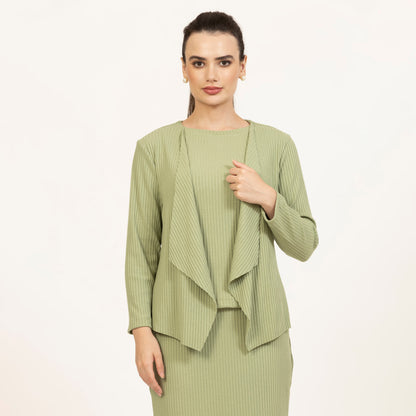 Green Ribbed Shrug