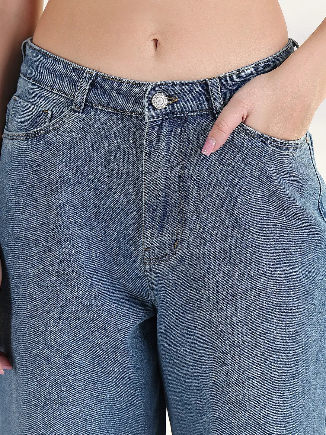 Women's Solid Blue Co-Ords Set with Jacket