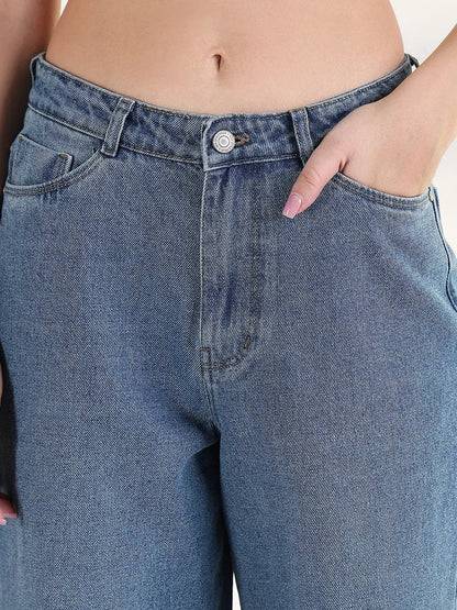 Women's Solid Blue Co-Ords Set with Jacket