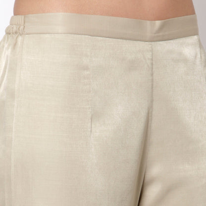 Beige Straight Plazzo
