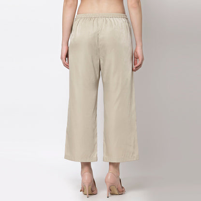 Beige Straight Plazzo