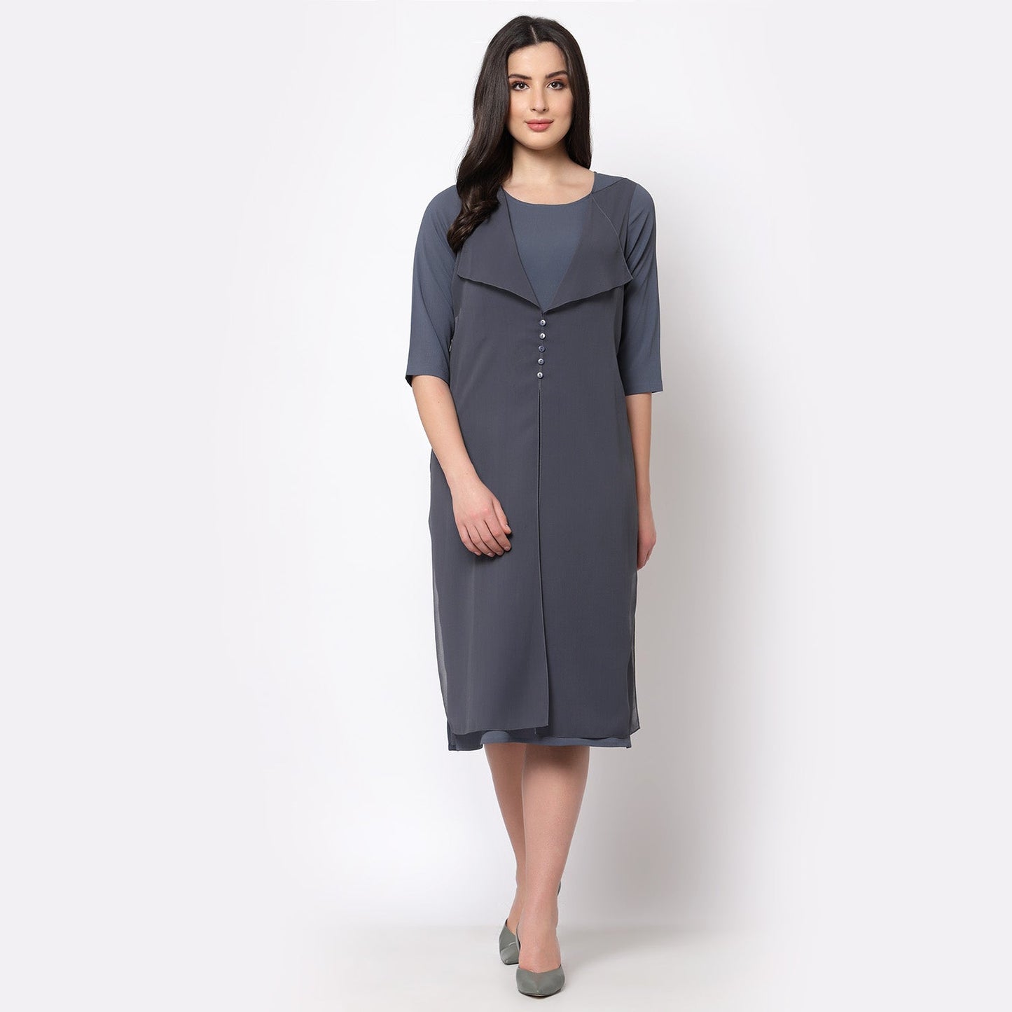 Blue Drape Dress