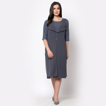 Blue Drape Dress