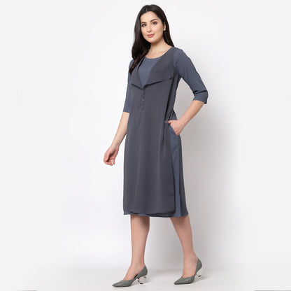 Blue Drape Dress