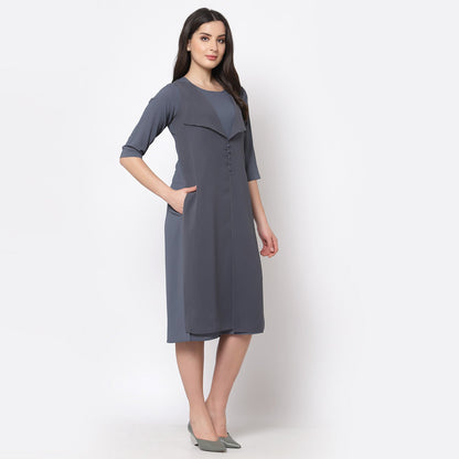 Blue Drape Dress