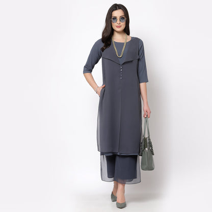 Blue Drape Dress
