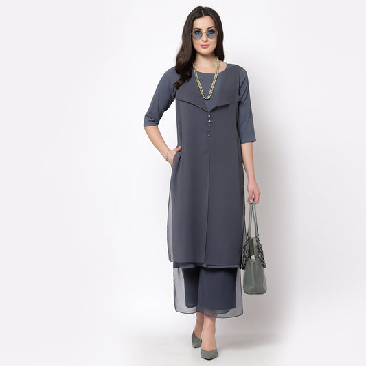 Blue Drape Dress