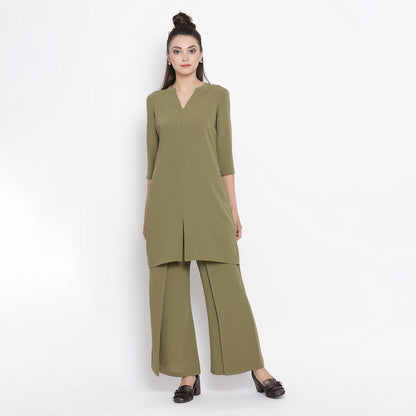 Olive Asymmetrical Tunic