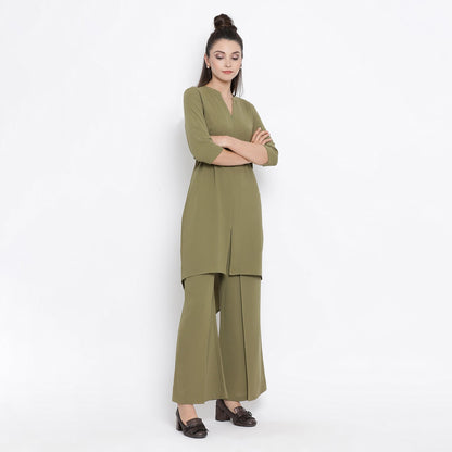 Olive Asymmetrical Tunic